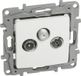 NILOE TV-RD-SAT-aansluiting, splitter met 1,5 dB verzwakking, wit