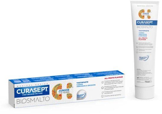 Curasept Tandpasta Biosmalto Cariës Erosie & Slijtage Junior 7-12 Jaar - 75 ml