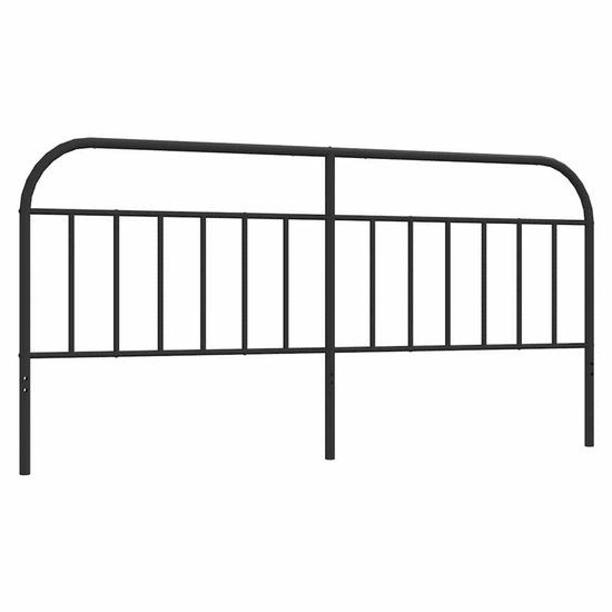 vidaXL Hoofdbord Metaal Zwart 193 cm
