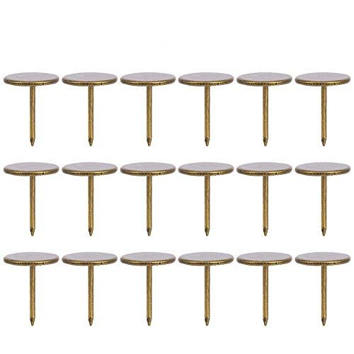 Sheens 100 stuks beklede spijkers, grote platte kop - cyaan-blauw bronzen kussennagel - antieke beklede punaises metalen spijkers meubel - decoratieve pennen (16 x 20 mm)