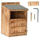 Maisonnette en bois pour hiboux d'extérieur avec installation simple