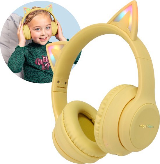 iMoshion Kinderkoptelefoon met verlichte kattenoortjes