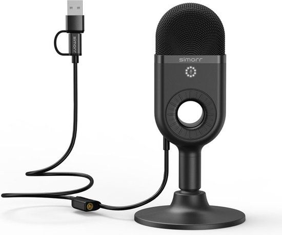SmallRig 3491 Simorr Wave U1 USB Condenser Microfoon - Zwart