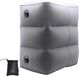 Merkloos / Sans marque Bol Inflatable Footrest - Hoogte Verstelbare Beensteun Kussen voor Kinderen en Volwassenen - Thuis, Kantoor, Treinen, Vliegtuigen - Grijs