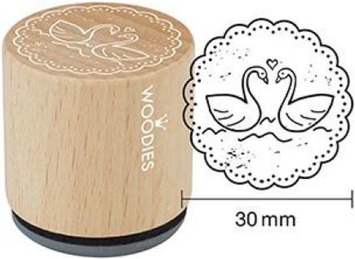 Woodies Swans Rubber Stamp (W18003) (DISCONTINUED)