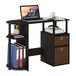 Furinno JAYA Simplistische Computer Studeerbureau met vuilnisladen, Espresso