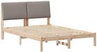 vidaXL Bedframe - Bruin en taupe - 150 x 200 cm - Massief grenenhout