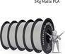 PLA filament d'imprimante 3D - 1,75 mm - Surface mate/structurée - Emballé sous vide - 343 mètres - Gris pierre