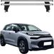 Omac Barres de toit transversales en aluminium pour Citroën C3 Aircross 2017-2024 – Antivol – Rainure en T – Testées City Crash – Charge max 50 kg Argent