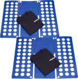 Relaxdays Planche à pliage grande - Aide au pliage pour vêtements - 60x70cm - Bleu foncé