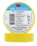 3M Temflex Vinyl Elektrische Band 165, Geel, 15 mm x 10 m, 100 Rollen/Geval