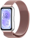 By Qubix - Milanese bandje - Rosé goud - geschikt voor Huawei Band 11 / 11 pro