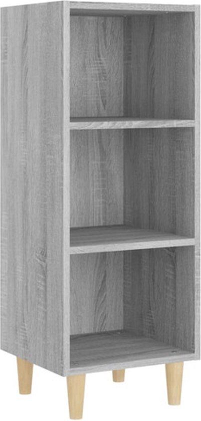 vidaXL Dressoir 34,5x32,5x90 cm bewerkt hout grijs sonoma eikenkleurig