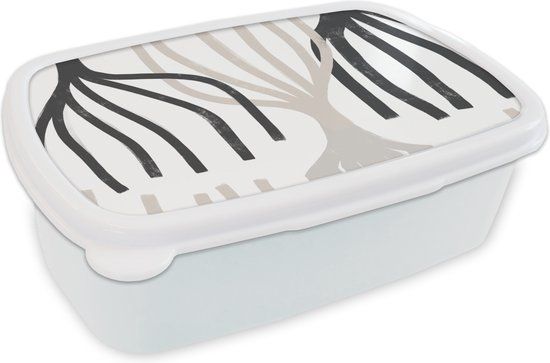 MuchoWow Broodtrommel - Wit - Lunchbox - 18x12x6 cm - BPA-vrij