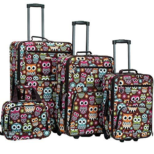 Rockland Jungle Softside bagageset, uil, 4-Piece Set (14/29/24/28)