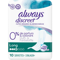 Always Discreet Long Incontinence Pads - 10 stuks