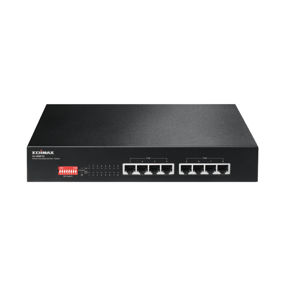 Edimax ES-1008P V2 - Netwerk switch - Zwart