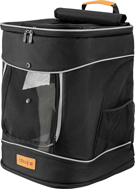Cadoca Hondenrugzak - tot 12kg - Zwart - Maat M