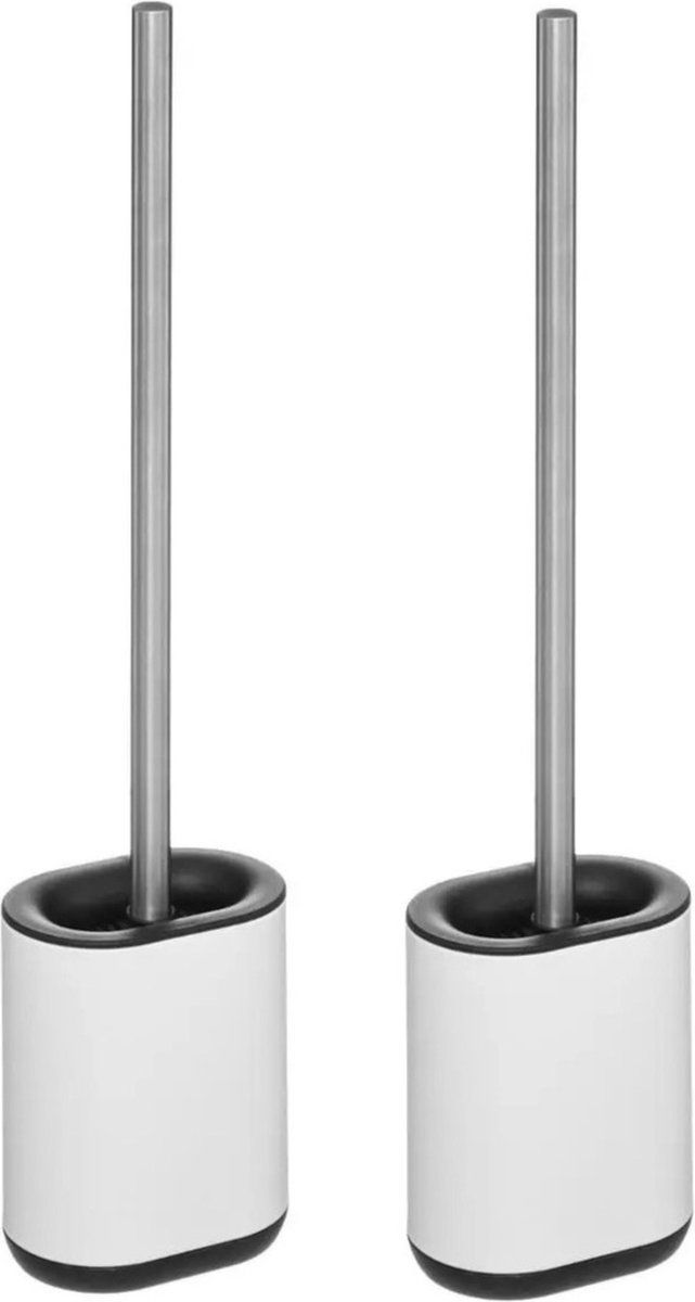 5five - Toiletborstelset - 2-delig - Wit - 53 cm