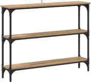 vidaXL - Wandtafel - Artisan - Eiken - 100 x 22,5 x 75 cm - Bewerkt hout