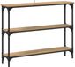 vidaXL - Wandtafel - Artisan - Eiken - 100 x 22,5 x 75 cm - Bewerkt hout
