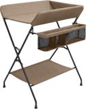 vidaXL - Verschoontafel - ijzer - taupe