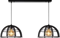 Lucide DIKRA Hanglamp - Zwart - 2xE27 - Metaal - Modern