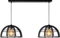 Lucide DIKRA Hanglamp - Zwart - 2xE27 - Metaal - Modern