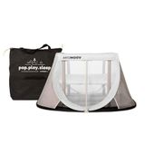 AeroMoov - Instant reisbed baby - 2 seconden opbouw - superlicht en compact - 2 niveaus voor baby's en peuters - Hoogwaardige matras - White Sand