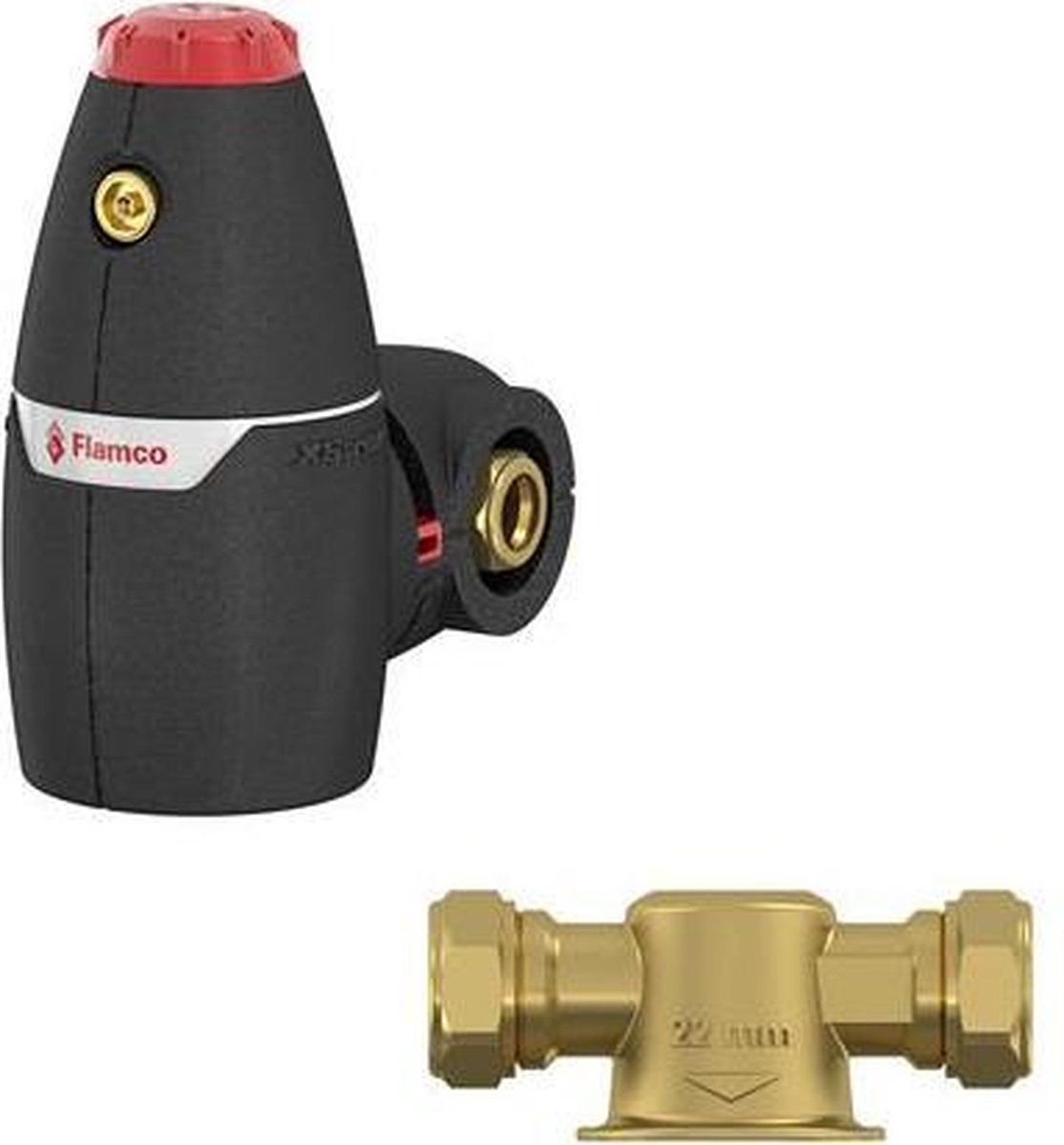 Flamco XStream luchtafscheider DN20 22mm kunststof zwart 11011