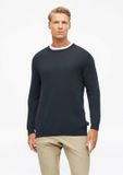 s.Oliver - Heren - Zachte trui van een mix van katoen en modal - Navy - 3XL