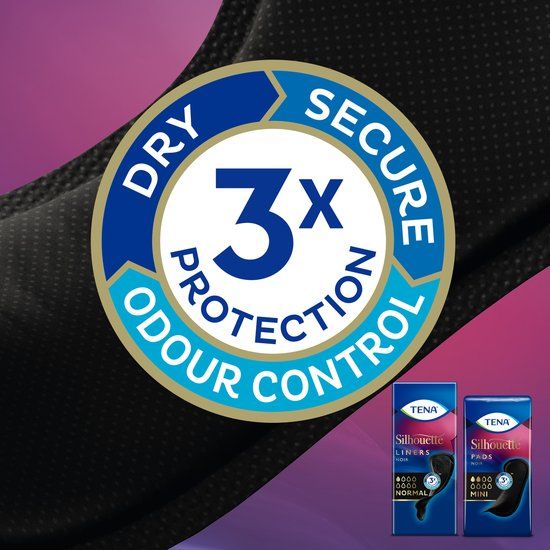Tena Silhouette Incontinentiepads Normal Noir - 26 stuks