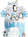 Set de décoration de gâteau sans marque - Mini figurines de pingouin - 14 pièces