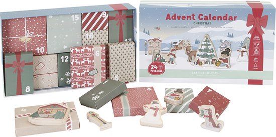 Little Dutch Adventskalender 2023 FSC - Kerst - Hout/Kunststof - 25 Onderdelen