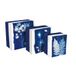 Clairefontaine - 83514C - Set van 3 Vierkante Nestbare Kartonnen Opbergdozen - Floraal/Cyanotype Illustratie - 25x25x12 cm, 20x20x11 cm, 16x16x10 cm - Cyanotype Collectie
