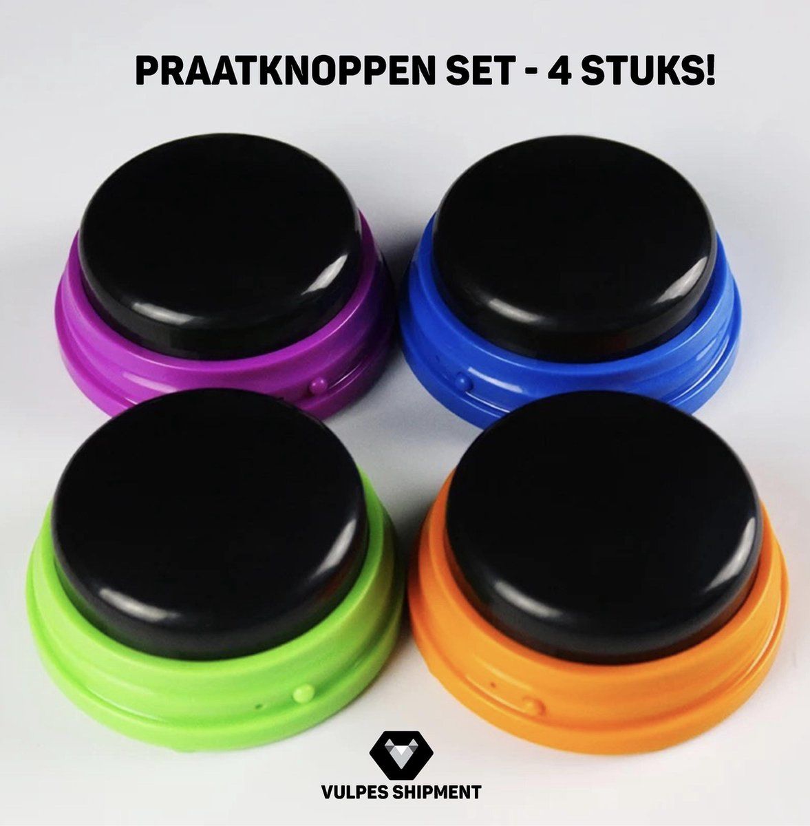 Vulpes Pets® PRO Praatknop - Hondenknop - Laat uw Huisdier spreken - 30 seconden Opneembaar!