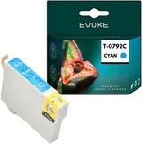 Evoke Cyaan Inktcartridge voor Epson PX650 PX660 PX700 PX710 (18 ml, 760 pagina's)