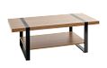 HAKU Salontafel eiken, zwart, Metaal, spaanplaat - Maat: B 120 cm x H 45 cm x D 60 cm, Stijl: Modern