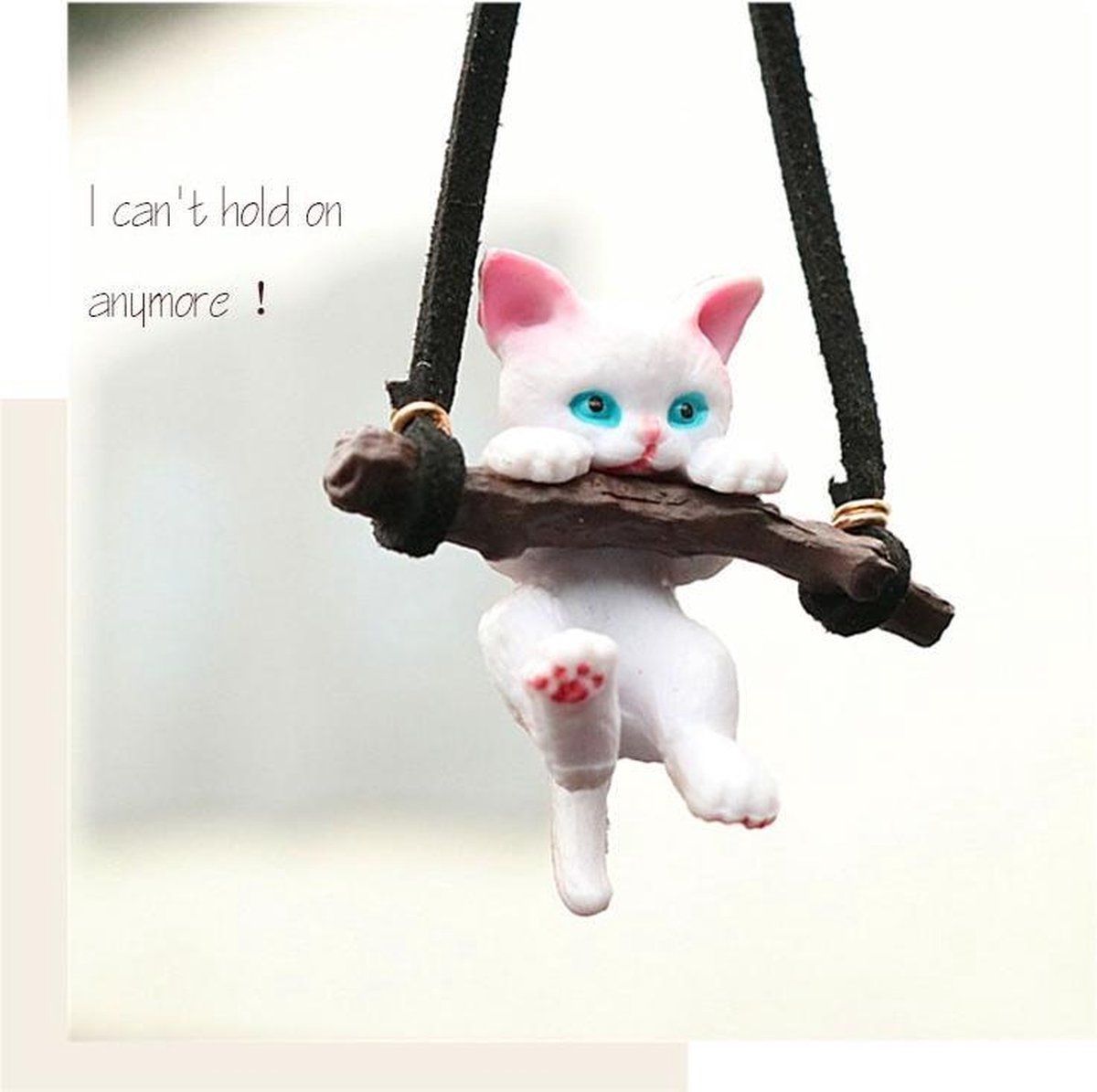 CHENSIYAO Raamhanger Japanse kat hoog kwaliteit / Autospiegel Hanger - Wit - Kunststof - 8720256788584