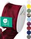 Halbach Seidenbänder Premium cadeaulint met draadrand, breedte 60 mm, lengte 25 m, Öko-Tex 100 gecertificeerd lint, taftlint made in Germany, kleur: donkerrood