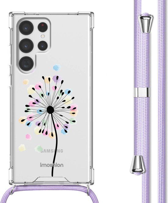 iMoshion Hoesje Samsung Galaxy S22 Ultra - Sandstone Dandelion - Met Koord