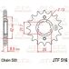 JT Sprockets Pignon motorfiets staal geluidsdempend