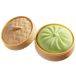 Icecat Jouet anti-stress souple en forme de boulette, couleur unie, avec boîte de cuisson à la vapeur - Vert