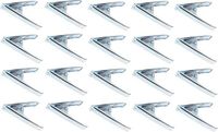 Merkloos / Sans marque Interbosch B.V. Zeilklem - 20x - zeilclip - metaal - 10 cm
