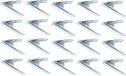 Merkloos / Sans marque Interbosch B.V. Zeilklem - 20x - zeilclip - metaal - 10 cm