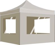 vidaXL Tente de réception pliable avec parois 3x3 m aluminium crème