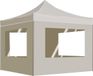 vidaXL Tente de réception pliable avec parois 3x3 m aluminium crème