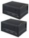 Campingbox avec couvercle - 2 x 38 litres - Noir - Pliable
