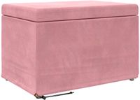 vidaXL - Kruk - Roze - 61 - x - 41 - x - 40 - cm - Velvet - en - Geengineerd - Hout
