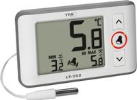 TFA Dostmann Digitales Profi-Thermometer mit Kabelfühler LT 202 30.1052.02 Thermometer Wit